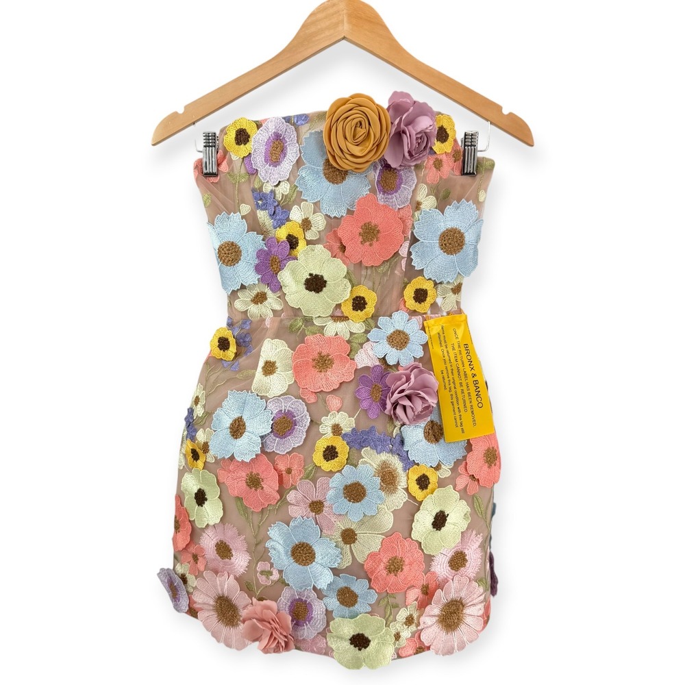 NWT Bronx and Banco Bouquet Maraya Mini Dress $750 - Size 2 / XS - Picture 6 of 16